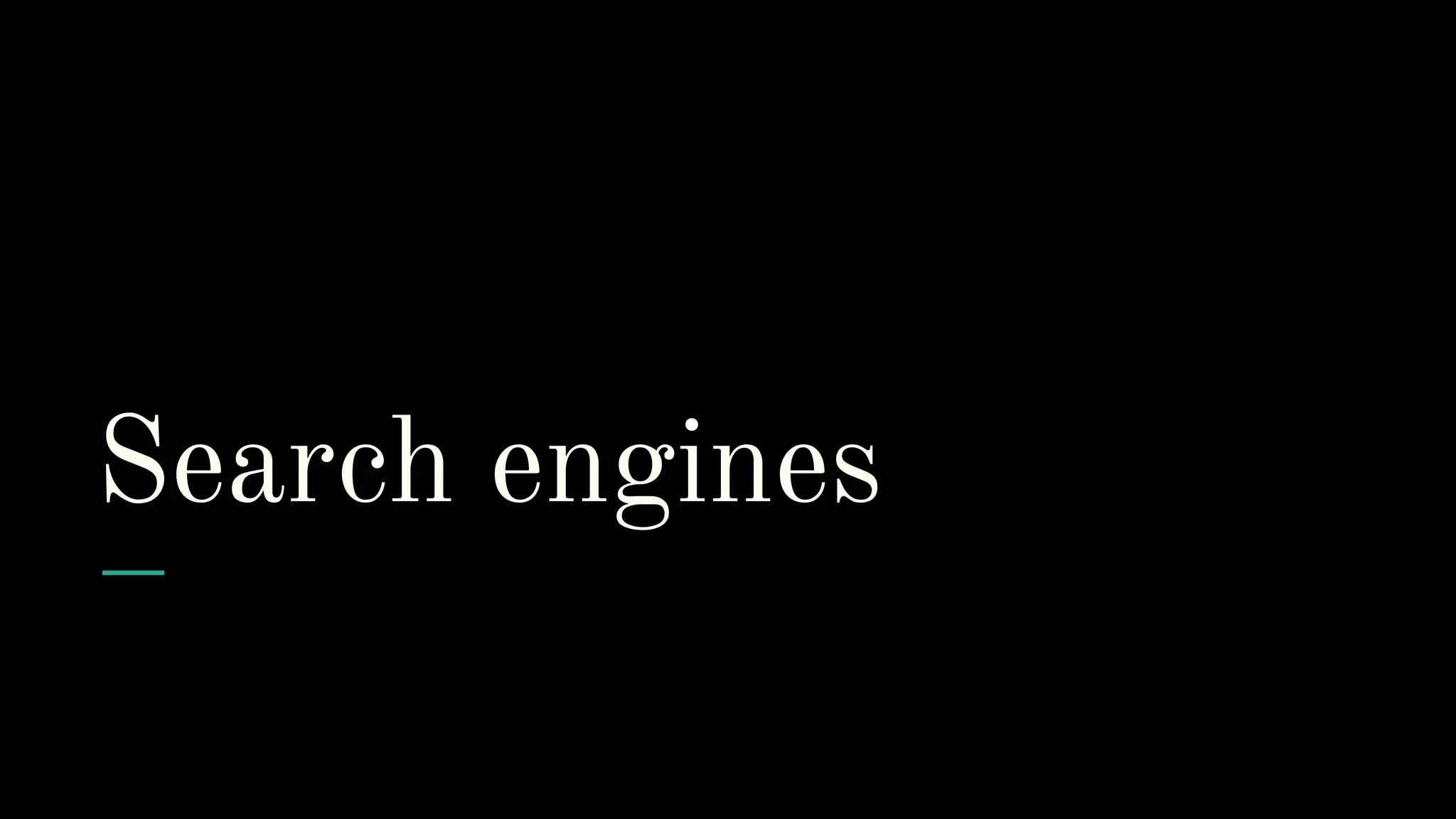 Search engines 