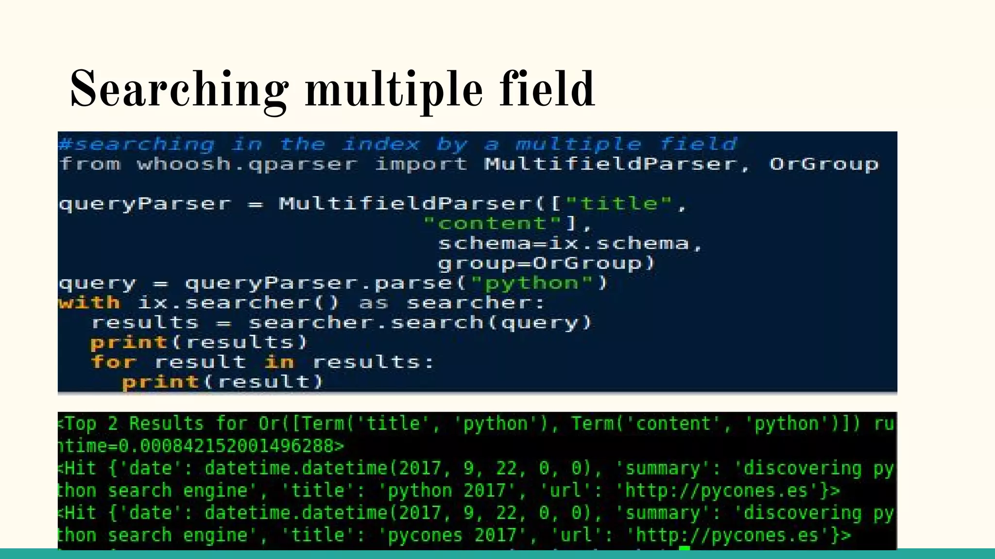 Searching multiple field 