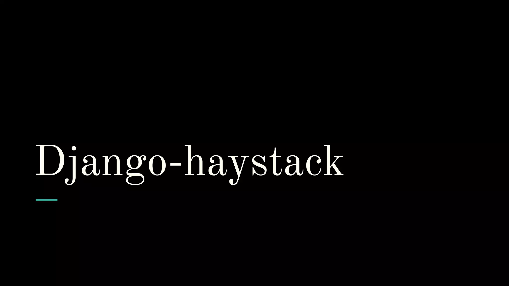 Django-haystack 
