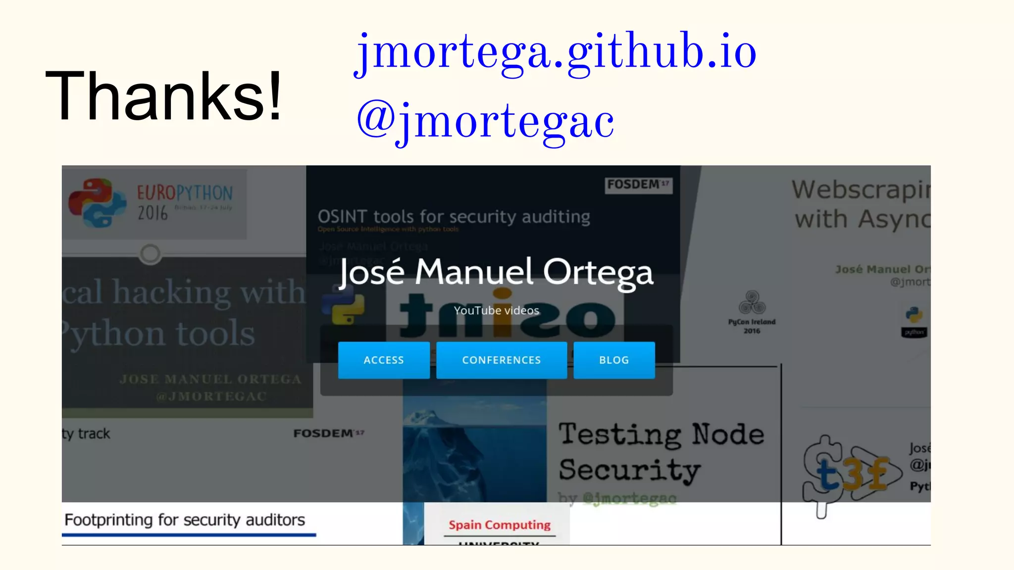 Thanks! jmortega.github.io @jmortegac 