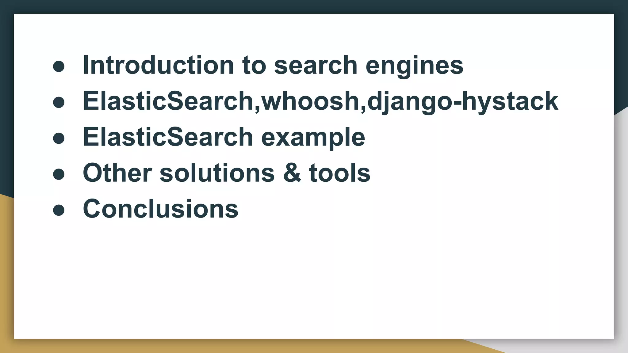 Discovering python search engines | PPT