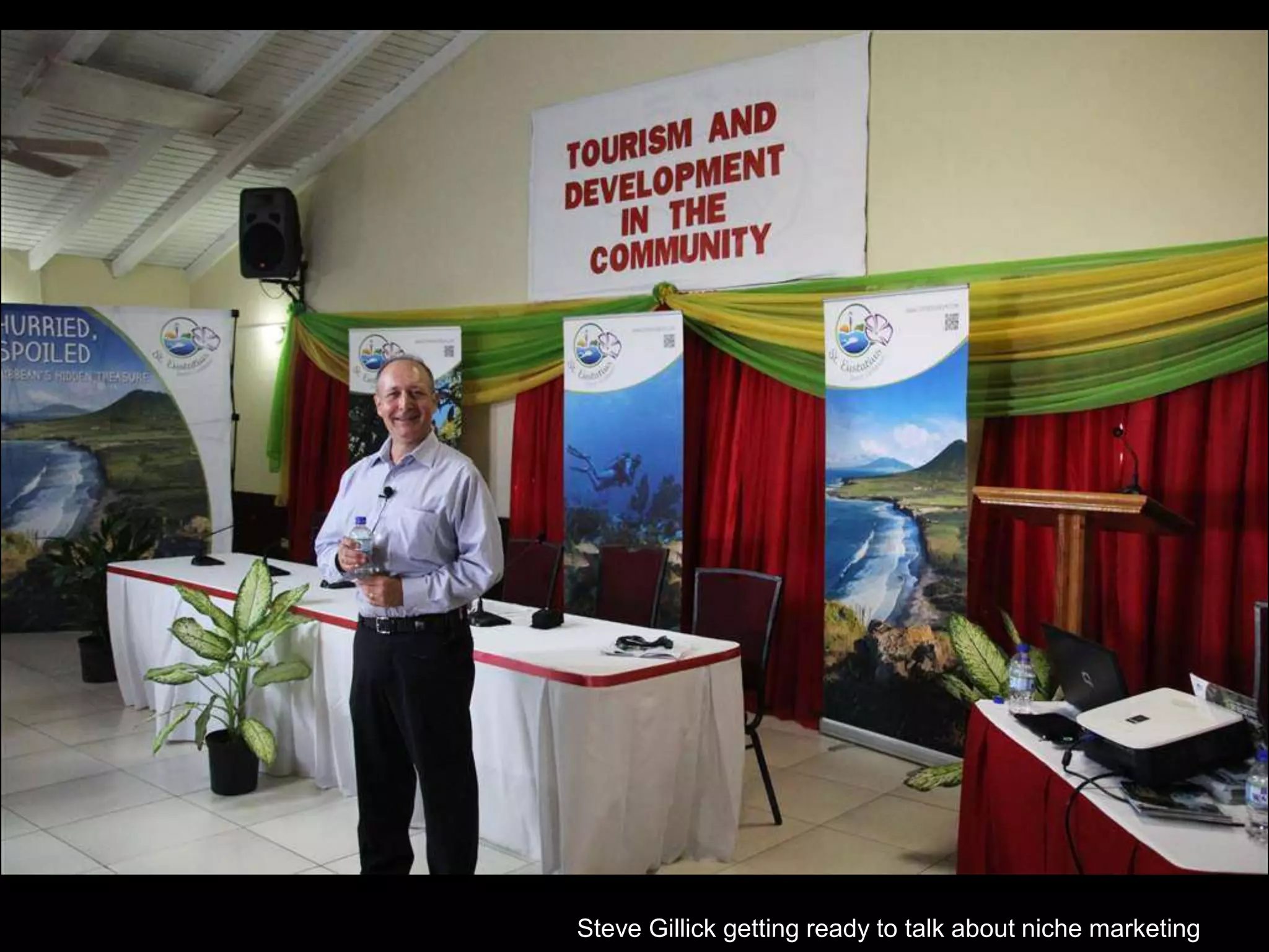 Steve Gillick getting ready to talk about niche marketing
 