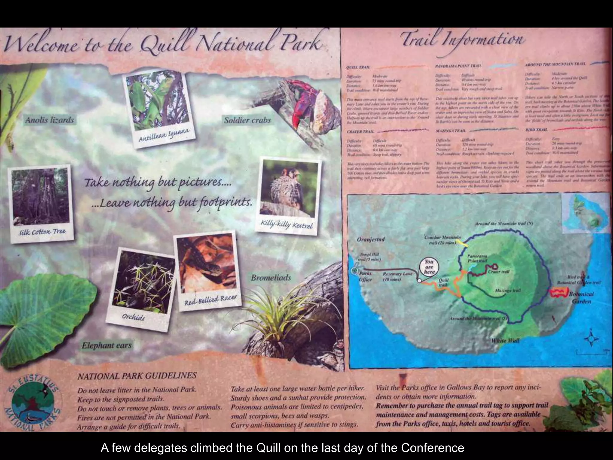 A few delegates climbed the Quill on the last day of the Conference
 