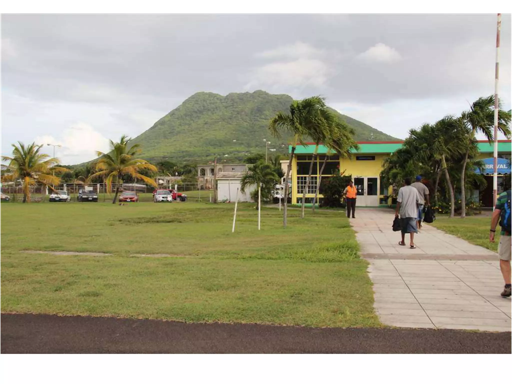 The immigration office with the Quill in the background
 