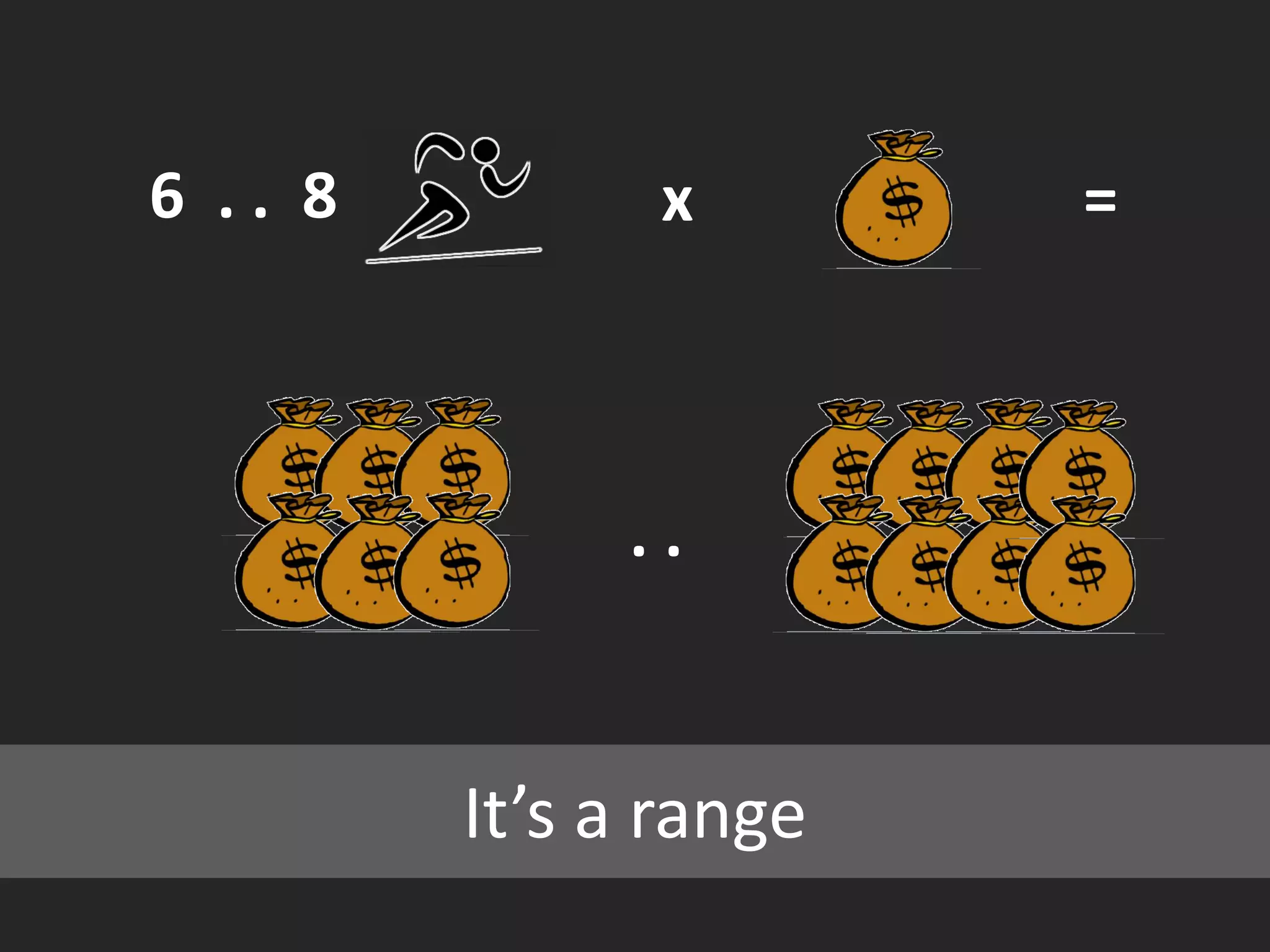 6 .. 8         x        =



              ..


         It’s a range
 