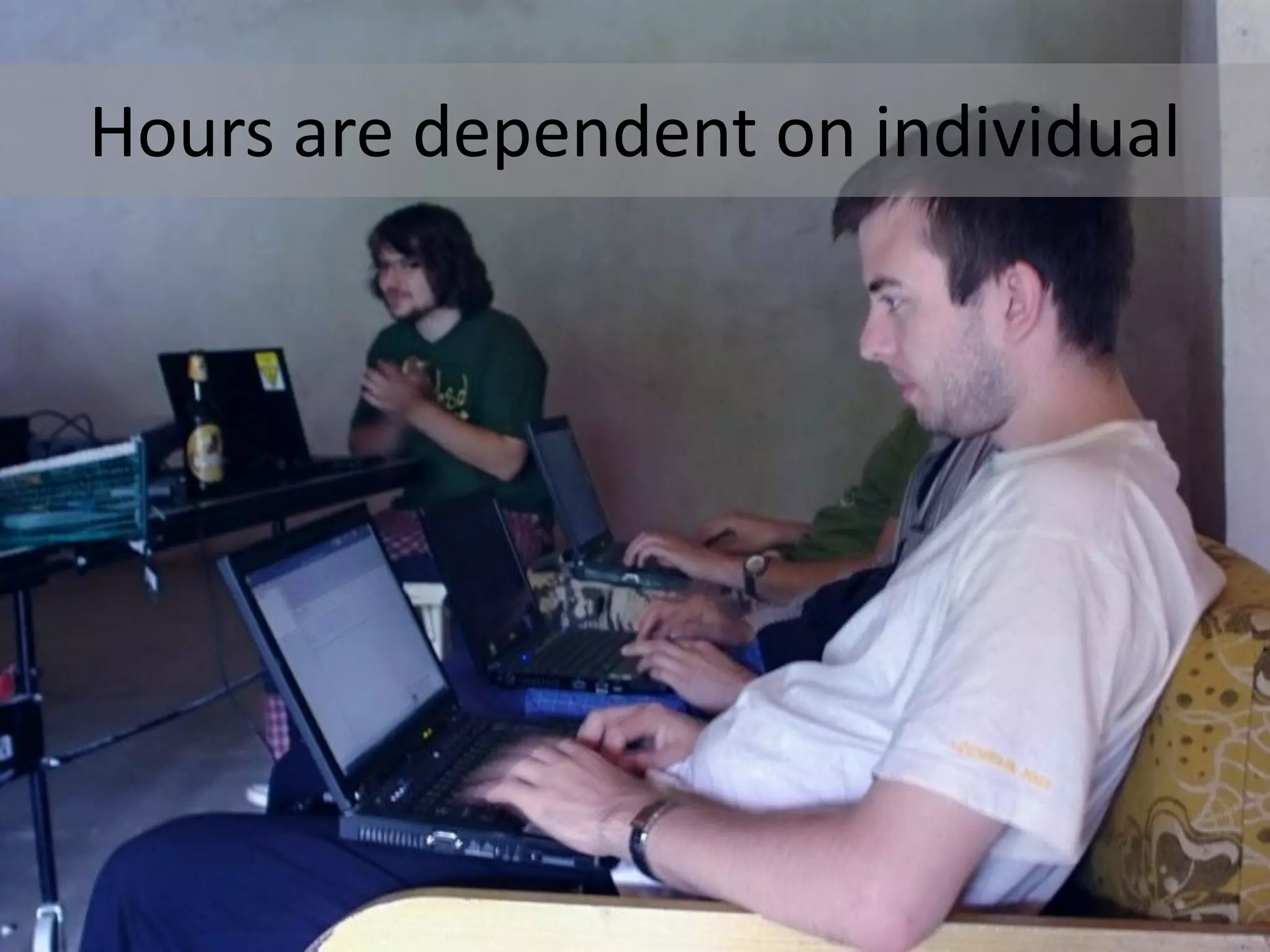 Hours are dependent on individual
 