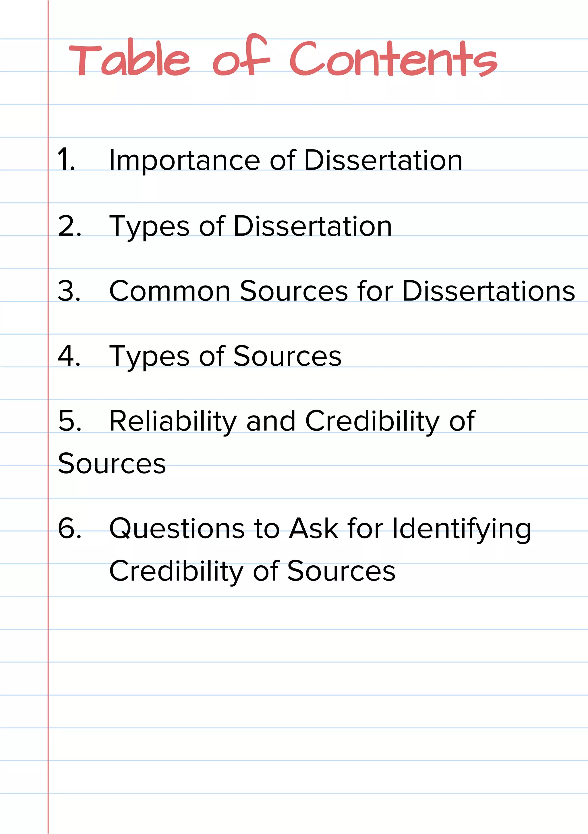 Discovering The Best Sources For Dissertation | PDF