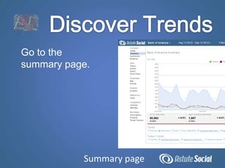 Go to the
summary page.




           Summary page
 