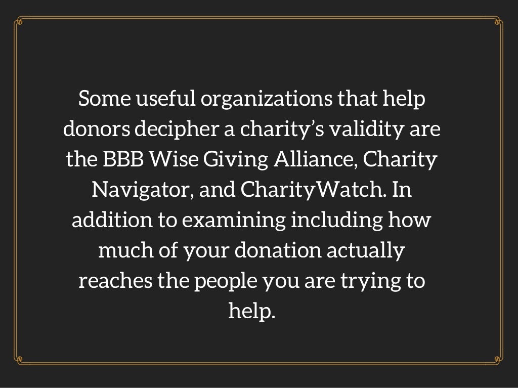 Discovering Trustworthy Charities