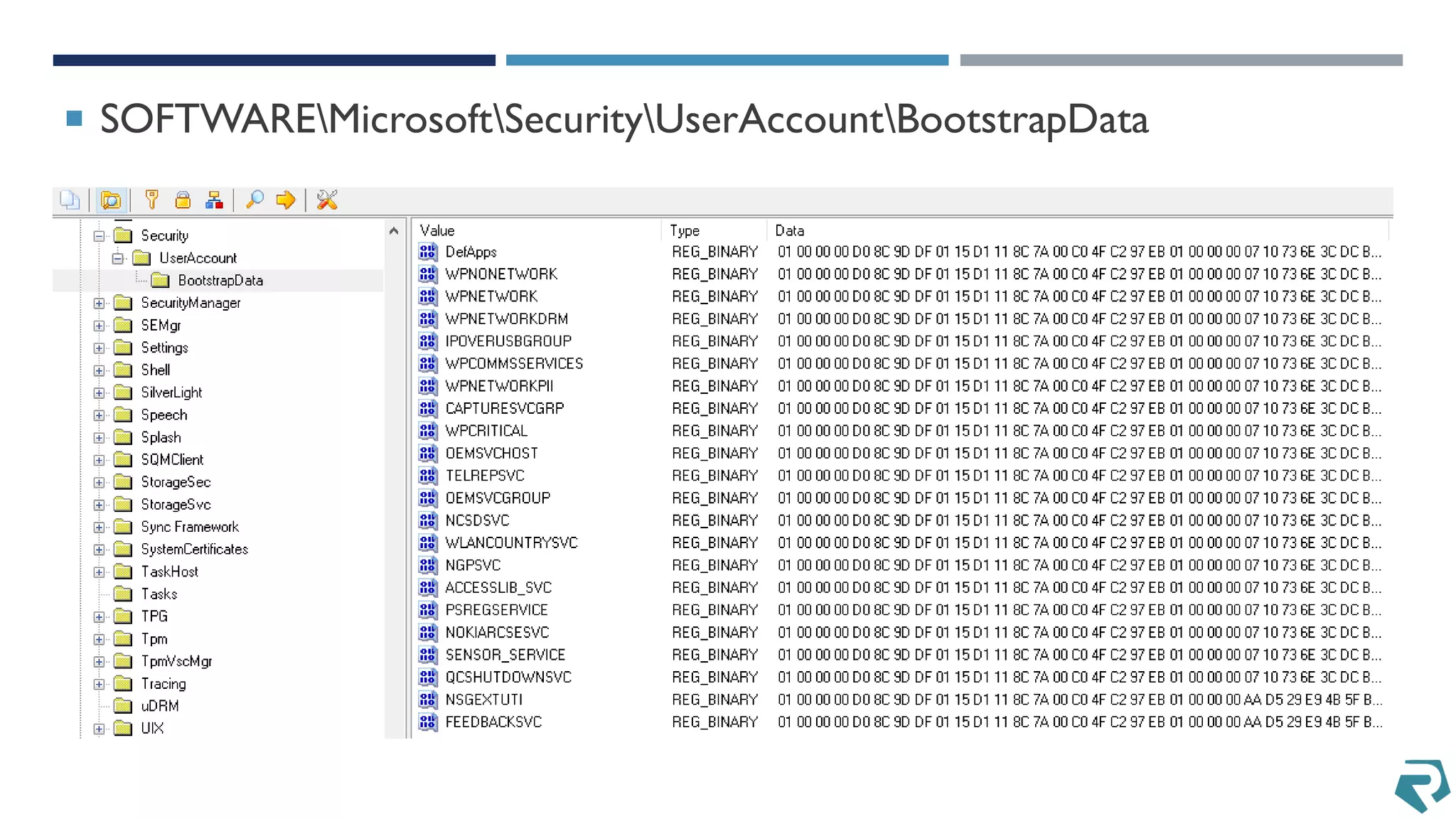  SOFTWAREMicrosoftSecurityUserAccountBootstrapData
 