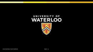 DISCOVERING YOUR PURPOSE PAGE 21
 