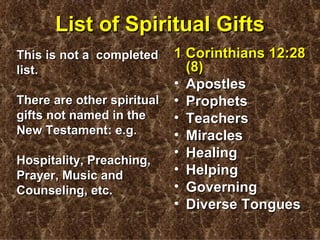 Discovering Your Spiritual Gifts | PPT