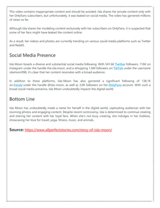 Isla Moon - Elevating Captivation Through Visual Artistry | PDF