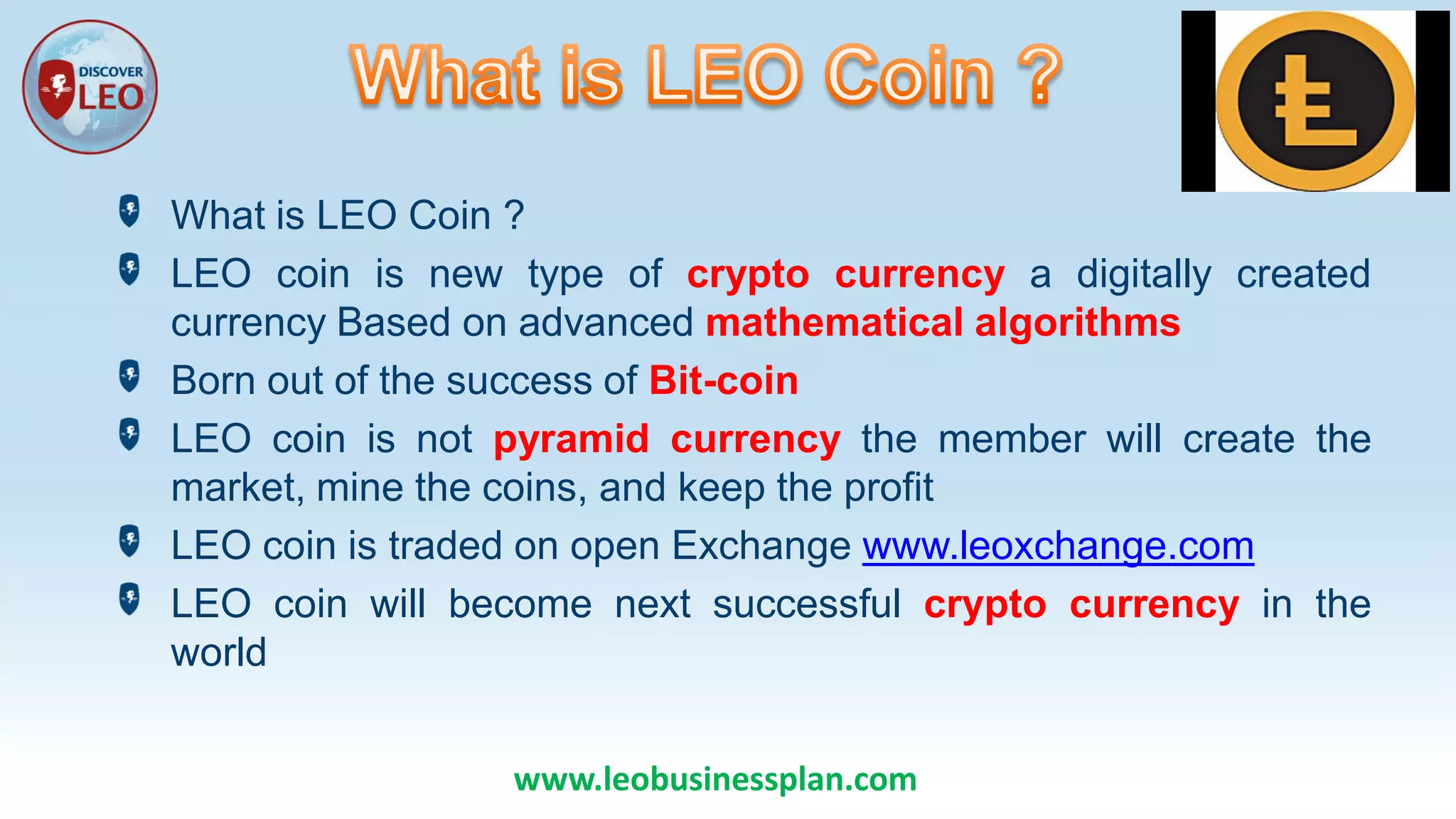 LEO COIN BUSINESS PLAN - Big Opportunity for You ! | PDF