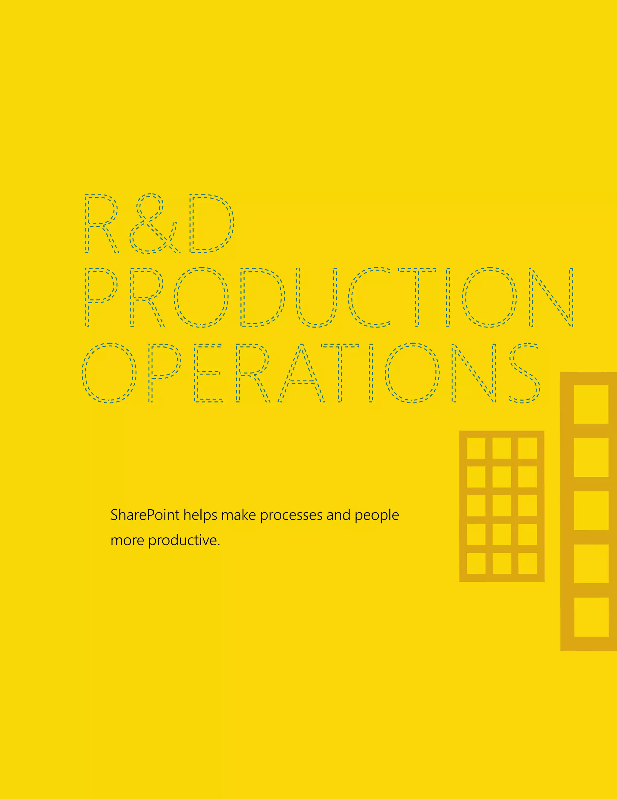 SharePoint helps make processes and people
more productive.
 