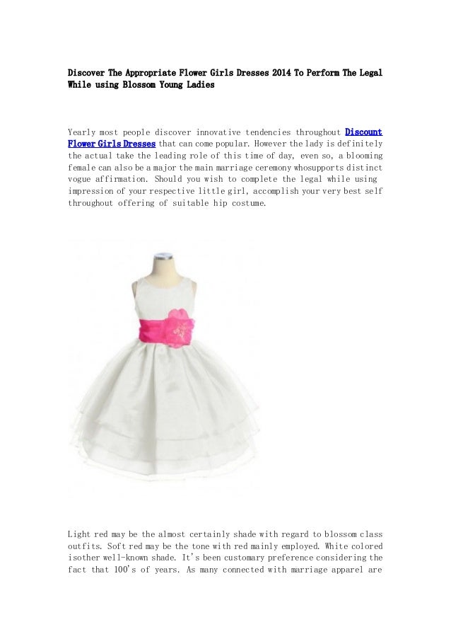 Discover the appropriate flower girls dresses 2014