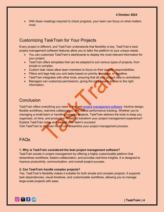 Discover the Best Project Management Software TaskTrain Awaits!.pdf ...