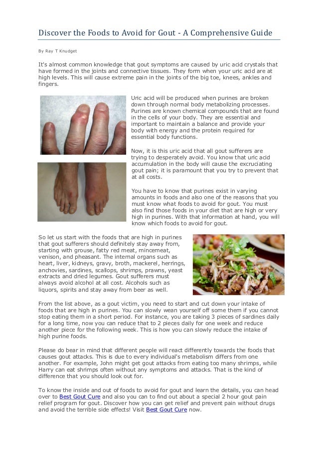 discover the foods to avoid for gout