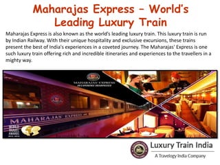 Discover the New South India Journeys of Maharajas Express Train | PPTX