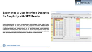 Xer File Example Discover the World’s Best XER Reader for Project File Analysis.pptx