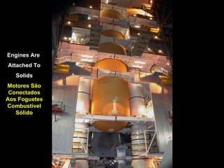 Engines Are  Attached To Solids Motores São Conectados Aos Foguetes Combustível Sólido 