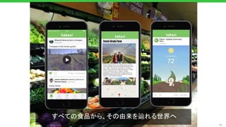 56
すべての食品から、その由来を辿れる世界へ
 