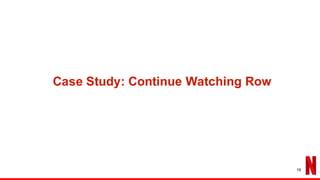 Case Study: Continue Watching Row
19
 