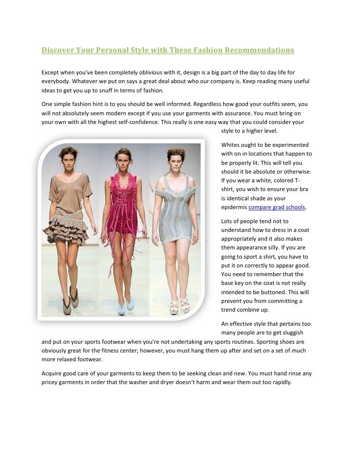 Discover your personal style with these fashion