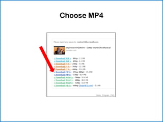 Choose MP4
 