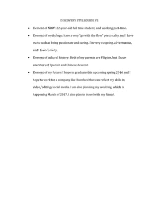 Discover Style Discovery styleguide v1 | DOCX