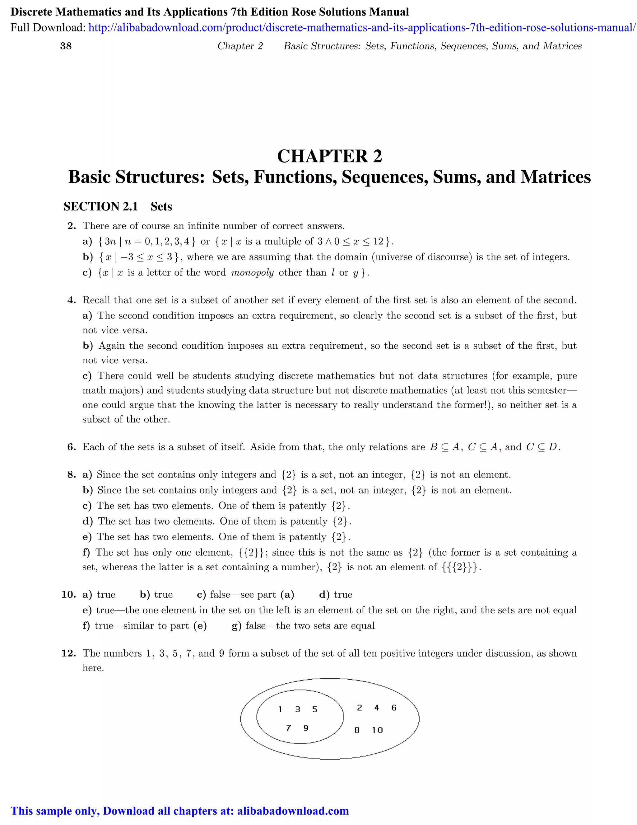 Discrete Mathematics and Its Applications 7th Edition Rose Solutions ...