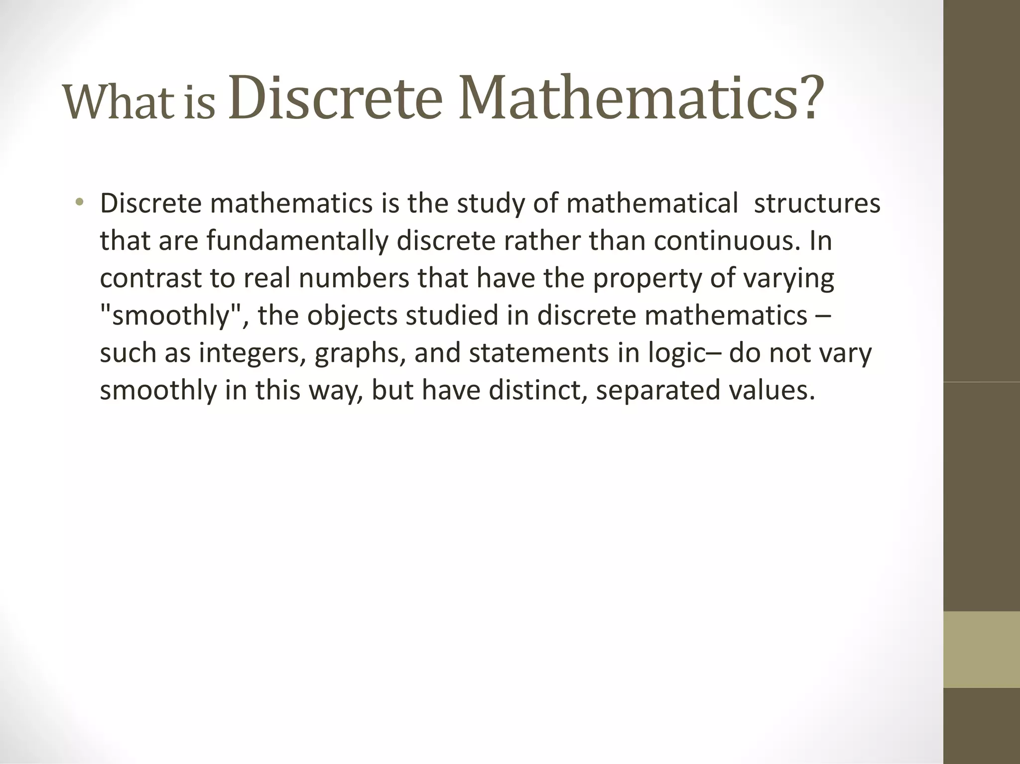 Intro to Discrete Mathematics | PDF