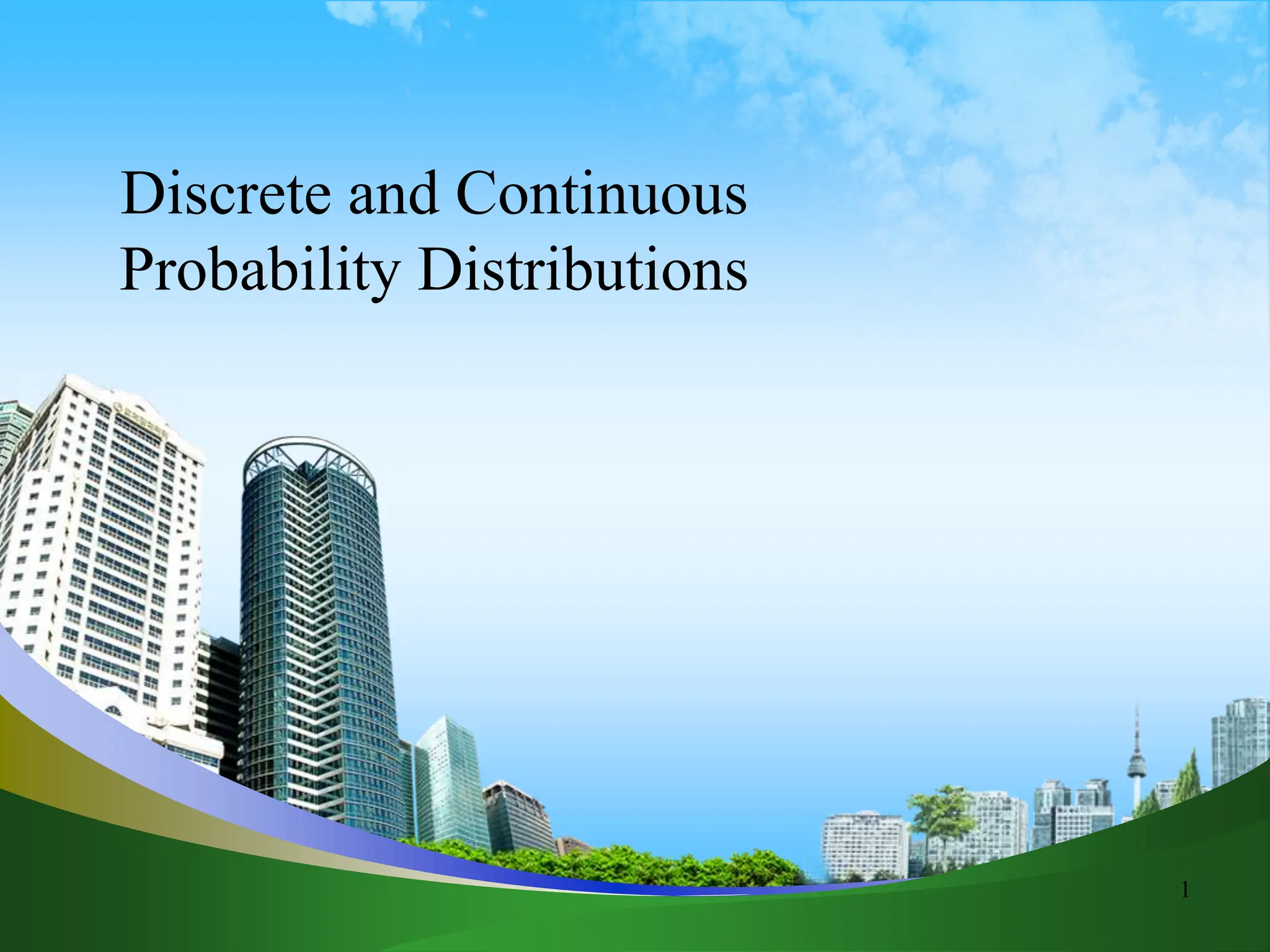 discrete and continuous probability distributions pptbecdoms ...
