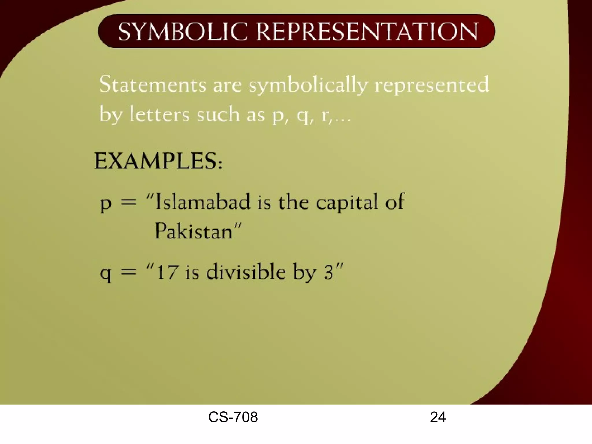 Symbolic Representation –
          13a




       CS-708       24
 