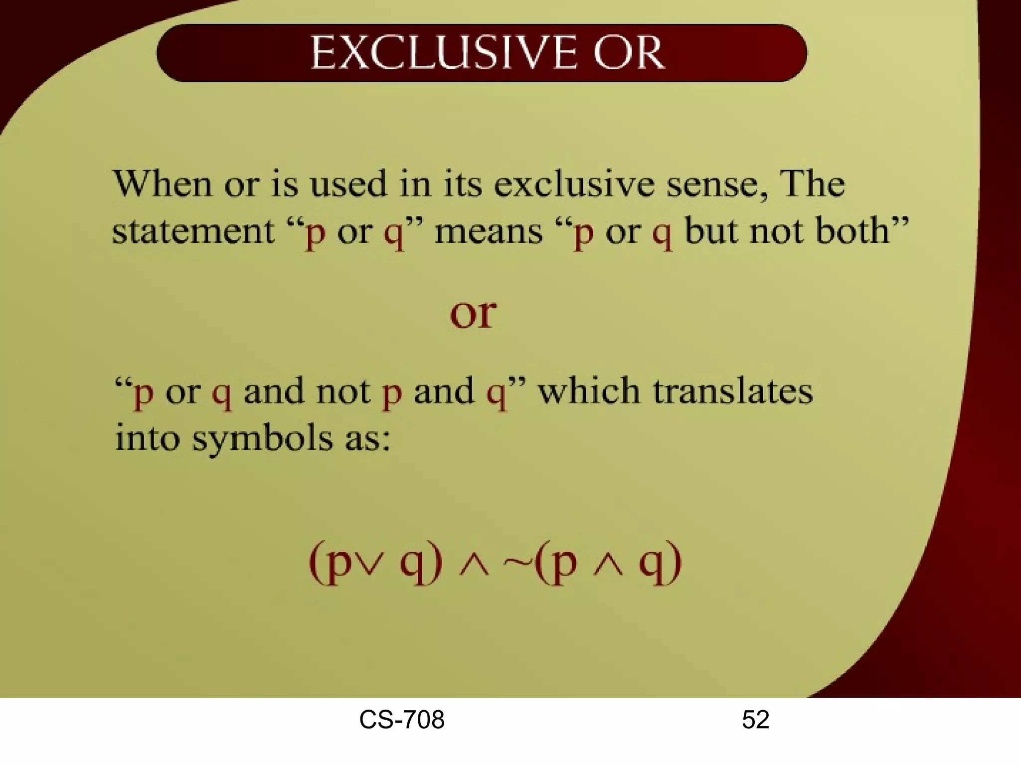 Exclusive OR – 2 - 5




    CS-708        52
 