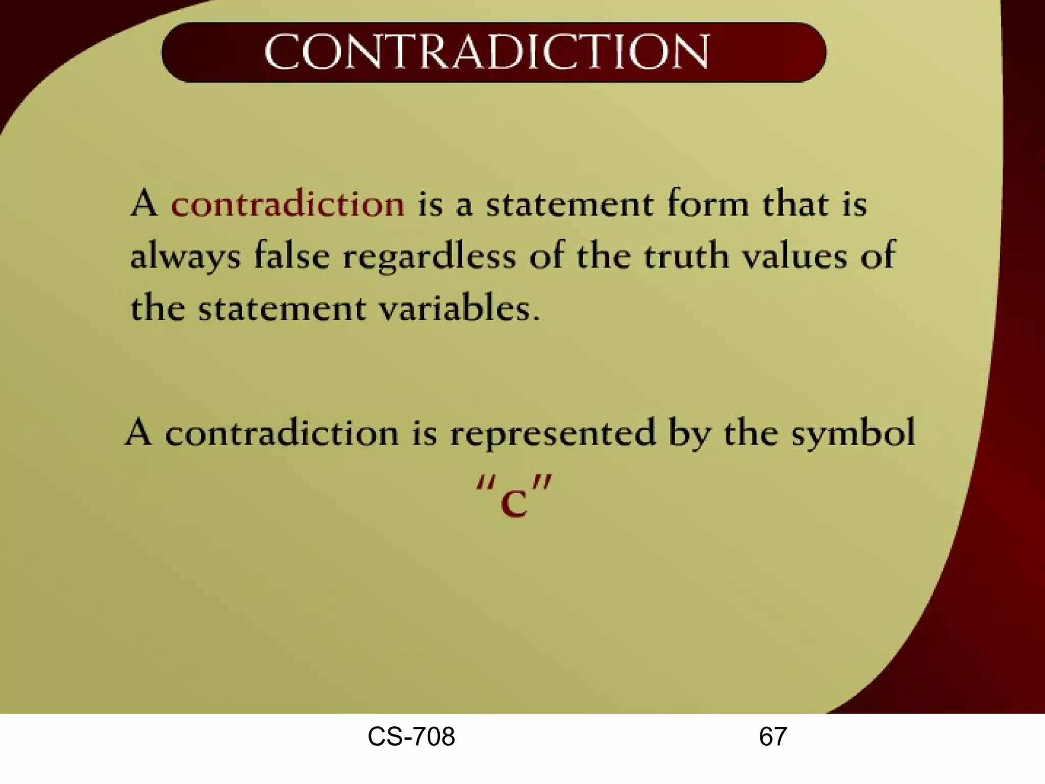 Contradiction – 2 - 22




     CS-708        67
 