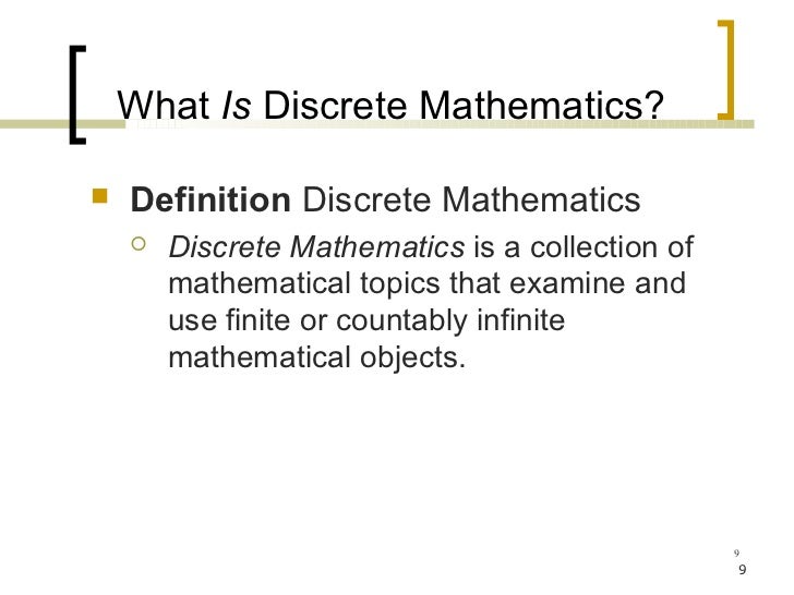 Discrete lecture 01