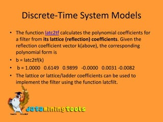 Matlab: Discrete Linear Systems | PPT