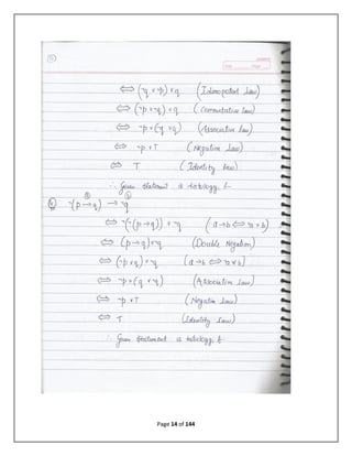 Discrete mathematical structure complete notes of 3rd semester B.tech ...