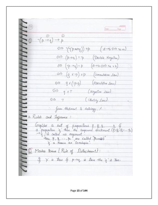 Discrete mathematical structure complete notes of 3rd semester B.tech ...