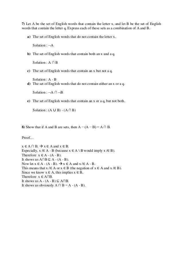 discrete mathematic question answers show and tell letter q