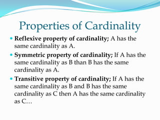 Pigeonhole Principle,Cardinality,Countability | PPTX