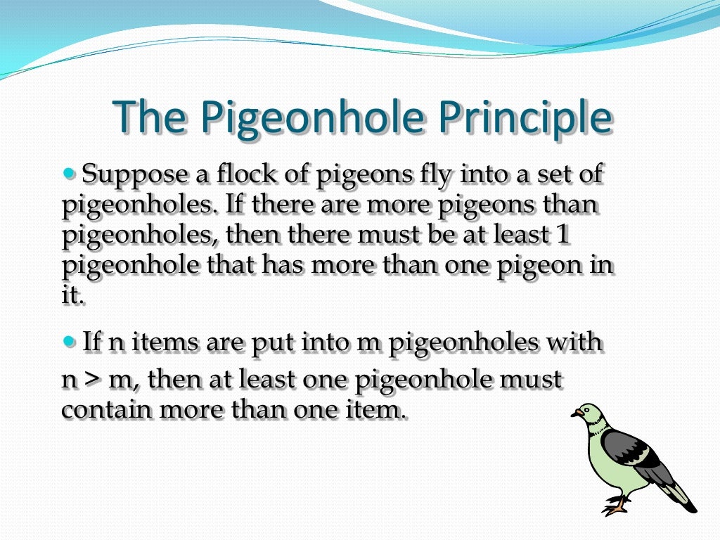 Pigeonhole Principle,Cardinality,Countability