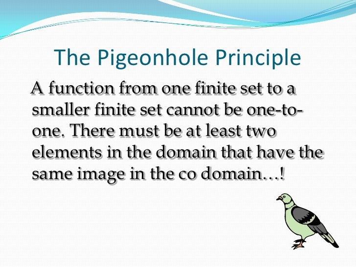 Pigeonhole Principle,Cardinality,Countability