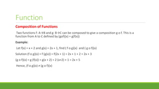 Function Composition Discrete Math Discrete mathematics OR Structure | PPTX