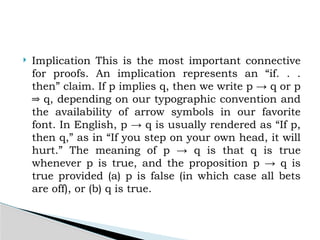 Discrete Mathematics - Operation of propositions | PPTX