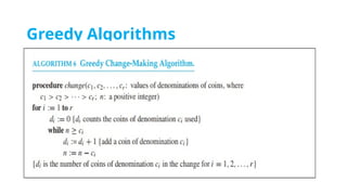 Greedy Algorithms
 