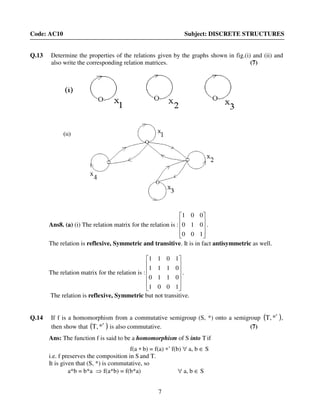 Discrete maths questions | PDF