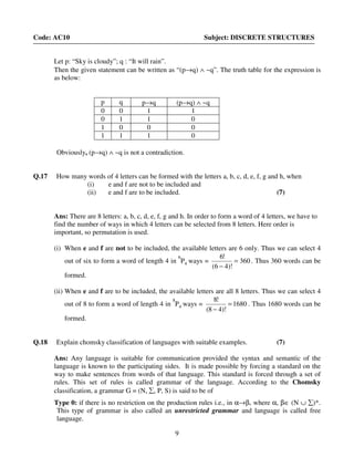 Discrete maths questions | PDF
