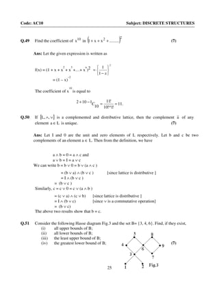Discrete maths questions | PDF